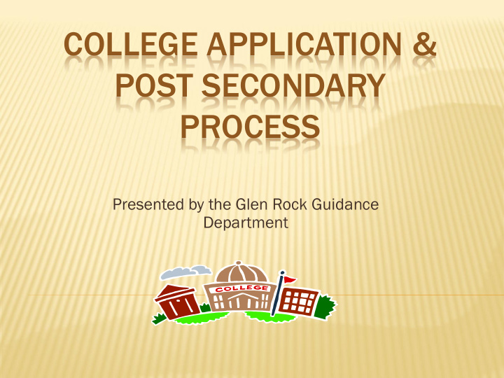 college application post secondary process