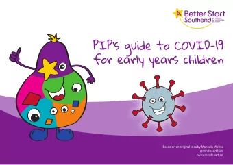 PIPs guide to COVID-19  for early years children  Based on an original idea by Maneula Molina