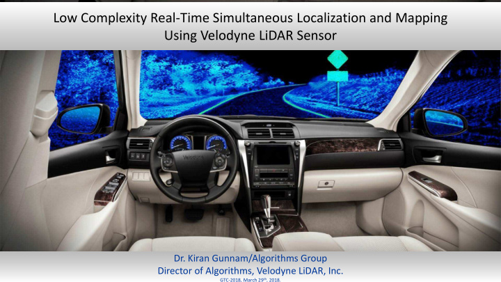 low complexity real time simultaneous localization and