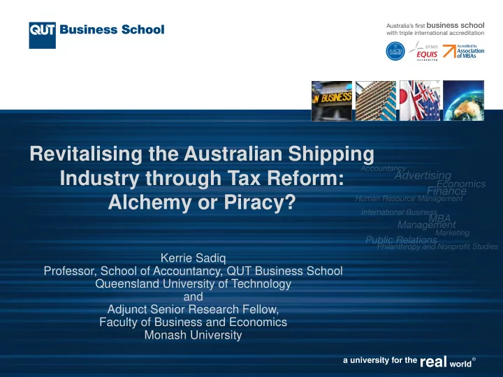 revitalising the australian shipping industry through tax