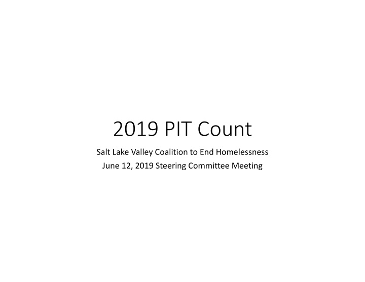 2019 pit count