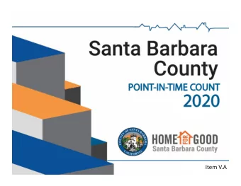 Item V.A  Trend Analysis  Unsheltered  Sheltered  1,882  1897  1,860  1,803  1,729  1,698  674  670