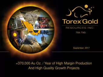 And High Quality Growth Projects  Safe Harbour Statement THE PRELIMINARY ECONOMIC ASSESSMENT (THE