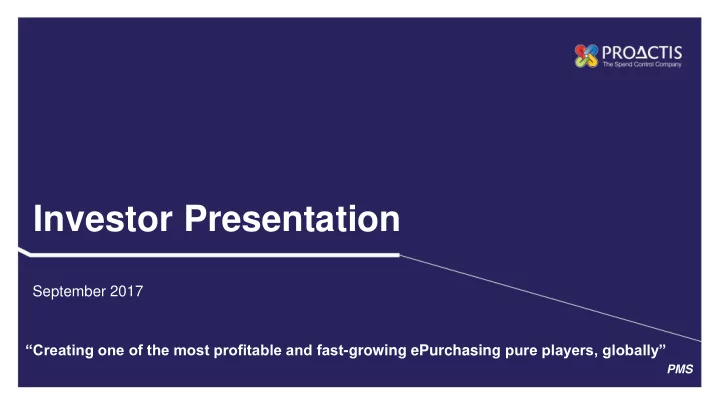 investor presentation