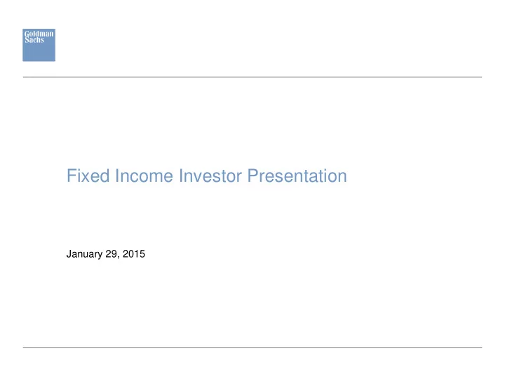 january 29 2015 cautionary note on forward looking