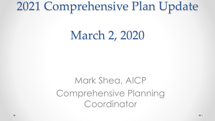 2021 comprehensive plan update march 2 2020