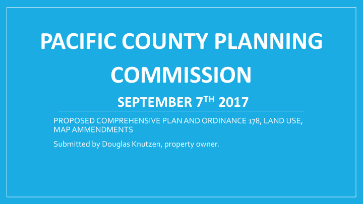 pacific county planning commission