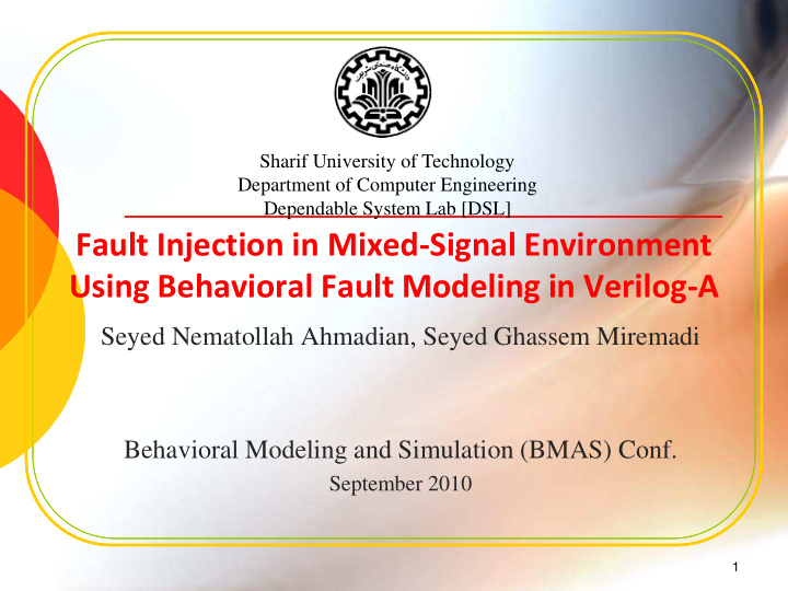 fault injection in mixed signal environment using