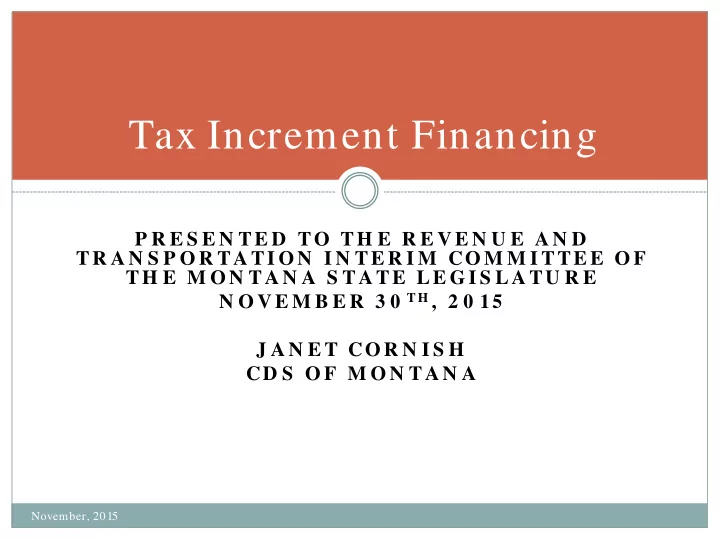 tax increment financing