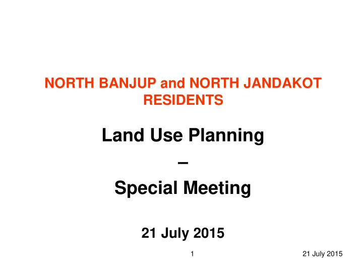 special meeting