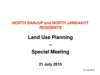 Special Meeting  21 July 2015  1  21 July 2015  6:00  Introduction  Dino Elpitelli  2  21 July 2015