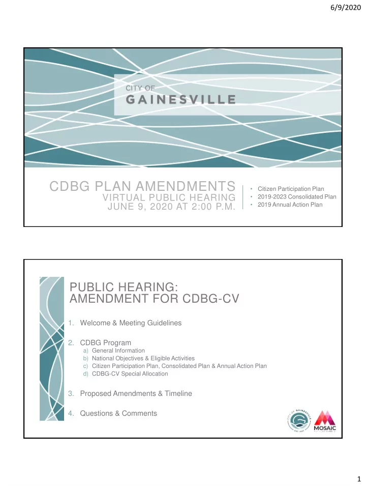 cdbg plan amendments