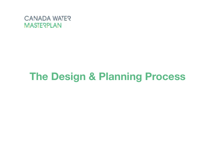 the design planning process what we re doing today
