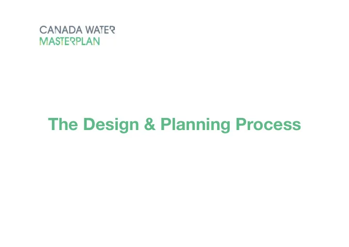 the design planning process what we re doing today