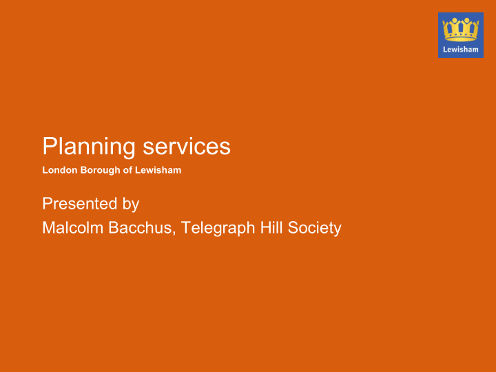 planning services