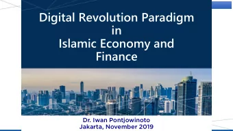 Digital Revolution Paradigm  in  Islamic Economy and  Finance  Financial Literacy &amp; Inclusivity