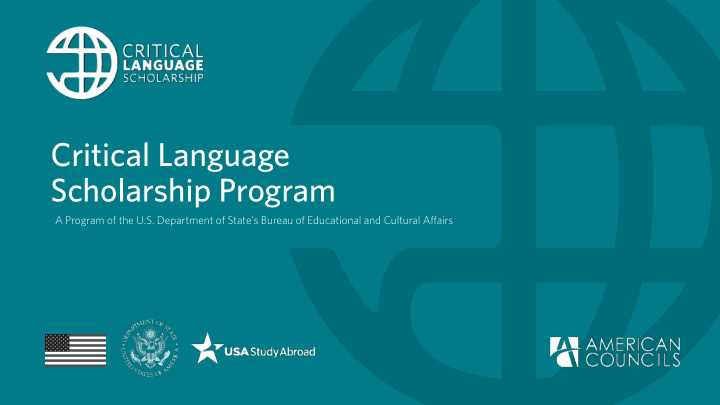 critical language scholarship program