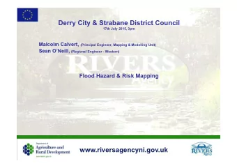 Derry City &amp; Strabane District Council  17th July 2015, 3pm Malcolm Calvert, (Principal