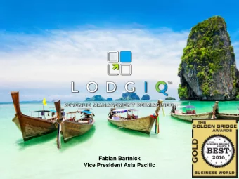 Fabian Bartnick  Vice President Asia Pacific  WAY BACK WHEN  THE CONSUMER &amp; THE DISTRIBUTION