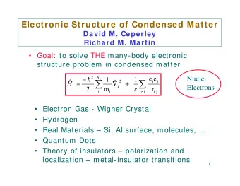 e    =    +  2  i  j  H  Electrons  i    2  m  r    i  i  j  i  i,  j