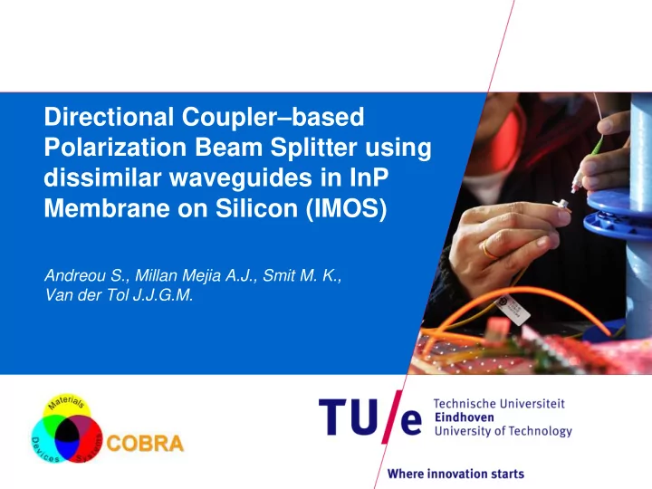 directional coupler based polarization beam splitter