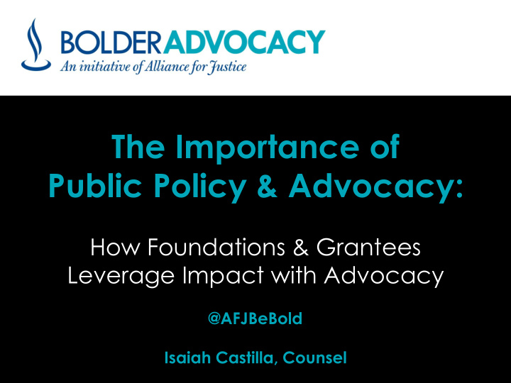 public policy advocacy