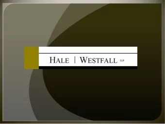 501(c)(3) Nonprofits  Restrictions on Lobbying  and other Political Activity  Hale Westfall, LLP