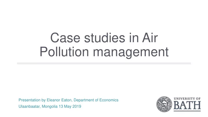 pollution management