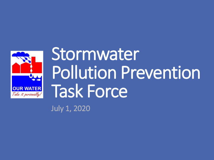 storm ormwater pollut ution p n prevention n task f k for