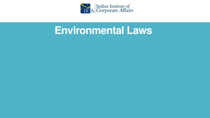 environmental laws environmental laws in india