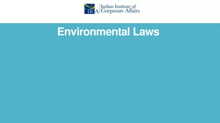 environmental laws environmental laws in india