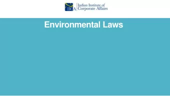 Environmental Laws  Environmental Laws in India  1.  The Water (Prevention and Control of