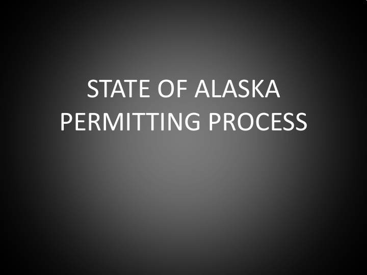 state of alaska permitting process