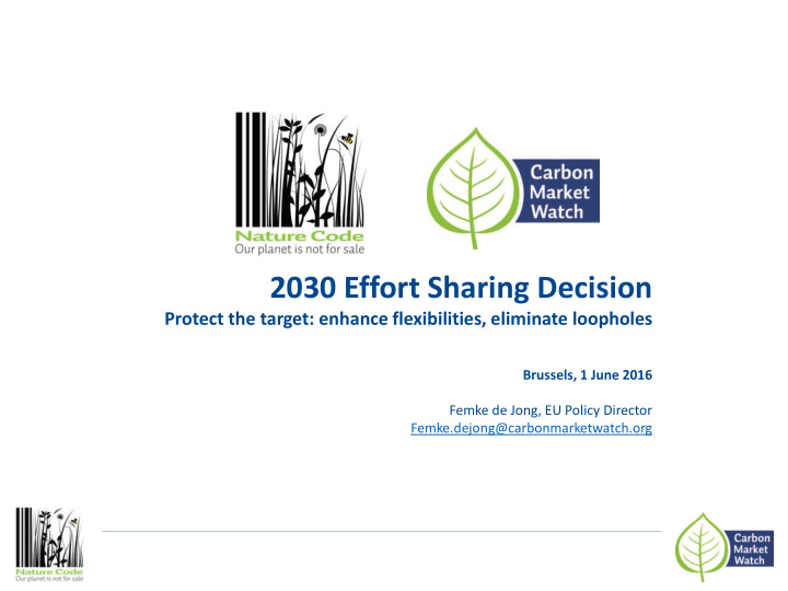 2030 effort sharing decision