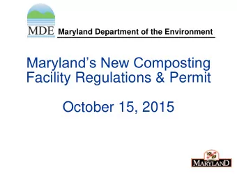 Facility Regulations &amp; Permit  October 15, 2015  Background &amp; Purpose  According to EPA,