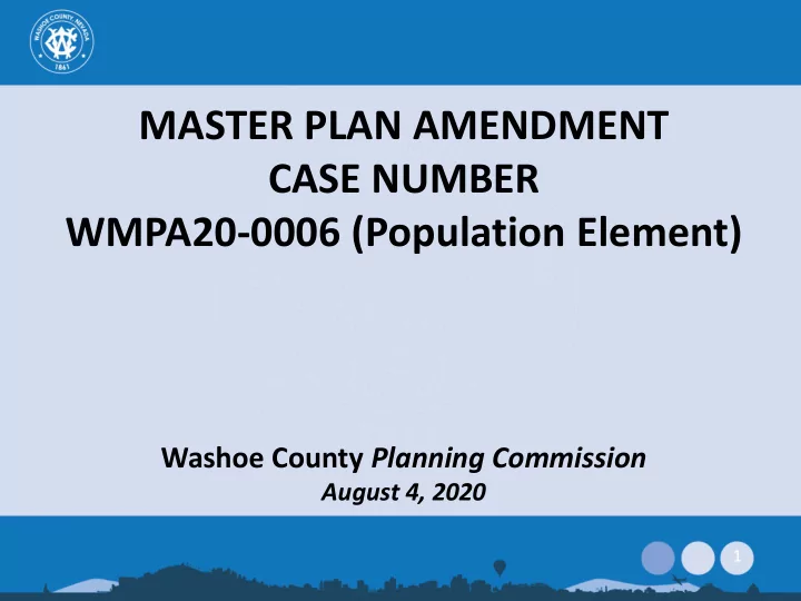 master plan amendment case number wmpa20 0006 population