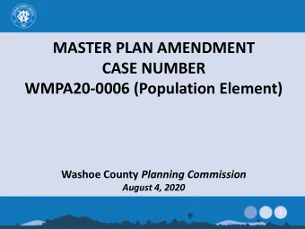 MASTER PLAN AMENDMENT  CASE NUMBER  WMPA20-0006 (Population Element) Washoe County Planning
