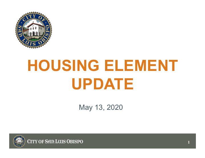 housing element update
