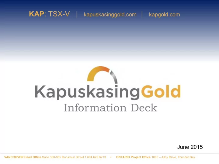 information deck