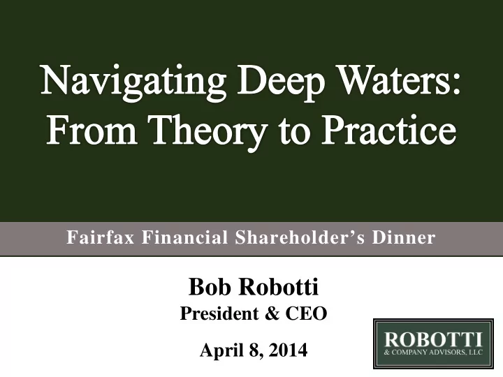 bob robotti