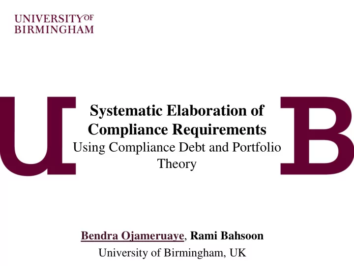 compliance requirements