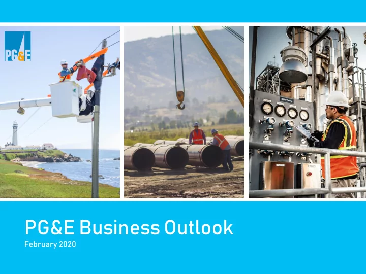 pg e business outlook