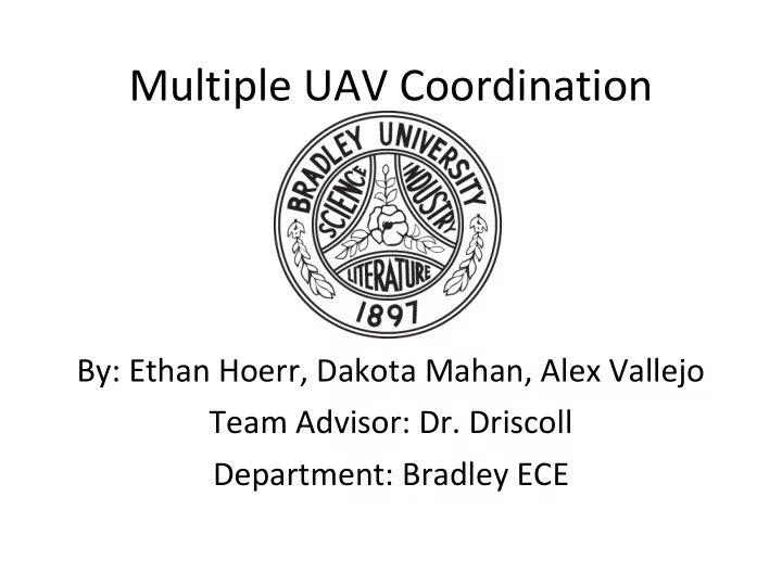 multiple uav coordination