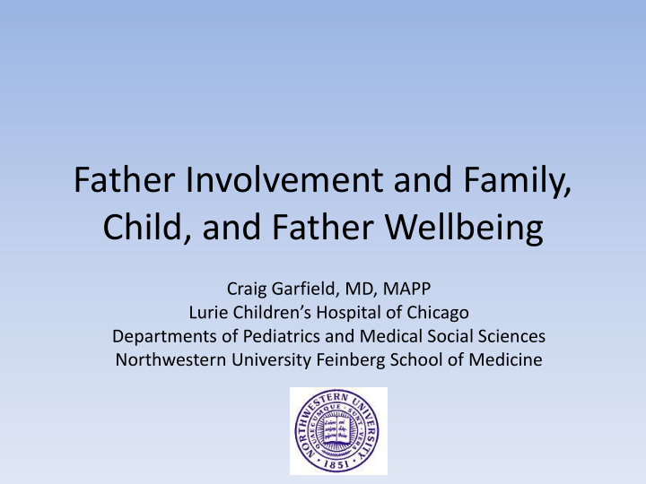 child and father wellbeing