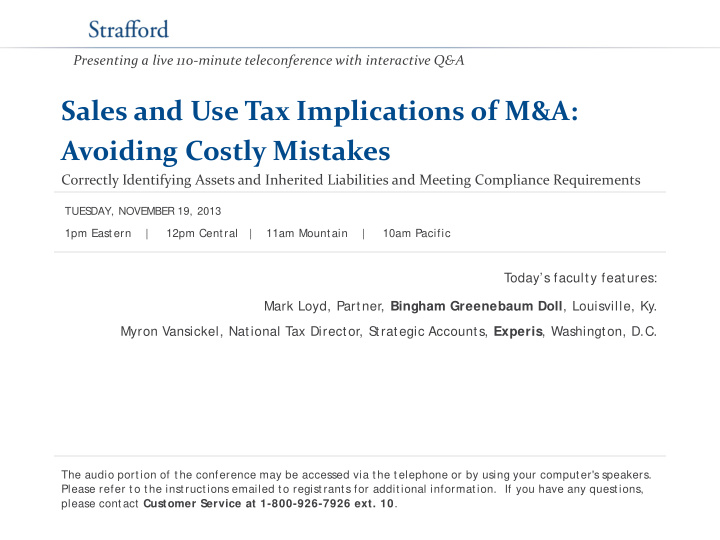 sales and use tax implications of m a avoiding costly