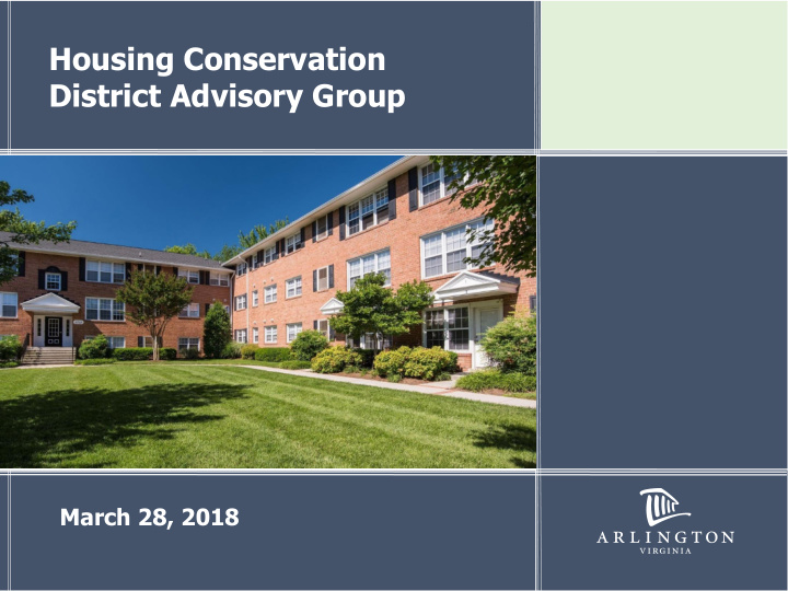 housing conservation district advisory group