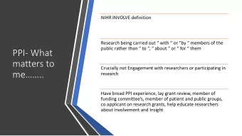 matters to  Crucially not Engagement with researchers or participating in me..  research