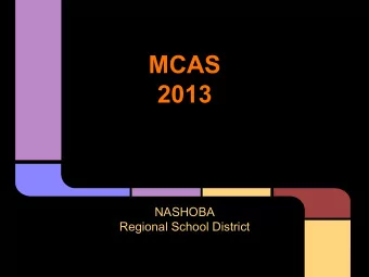 MCAS  2013  NASHOBA  Regional School District  NASHOBA Regional School District  (Proficiency or