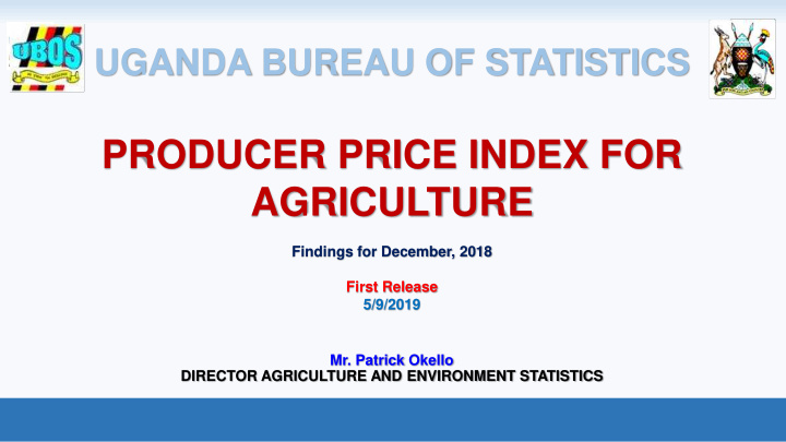 producer price index for agriculture