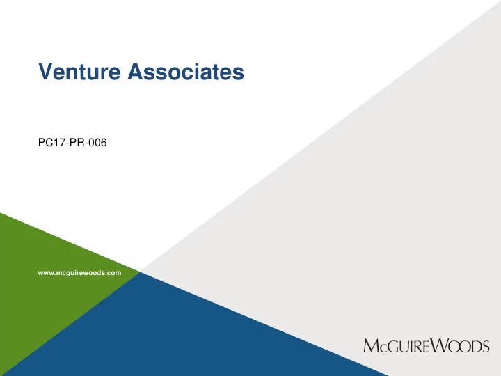 venture associates